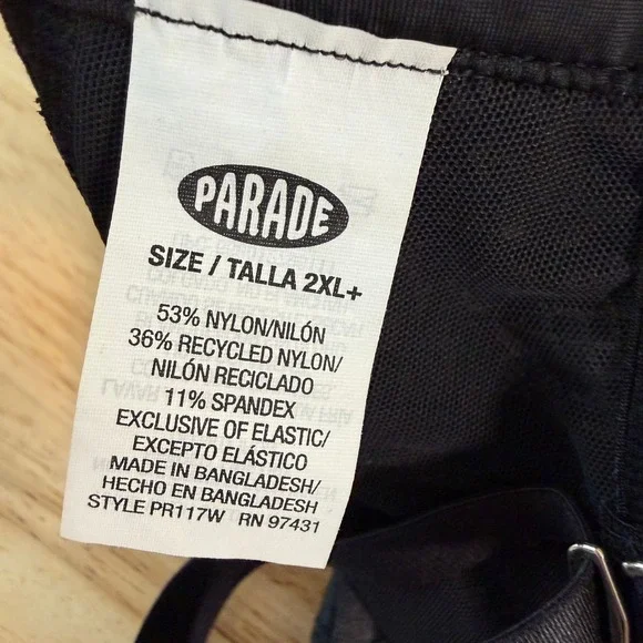 Parade Lace Bustier Size 2XL+ Black Longline Underwire Bralette PR117W - Picture 5 of 7